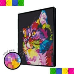 Funny Cat Colorful Art 2 51.2 x 51.2cm