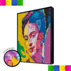 Lady Face in Coloured Art 51.2 x 51.2cm