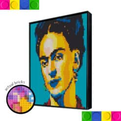 Lady with blue background 51.2 x 51.2cm