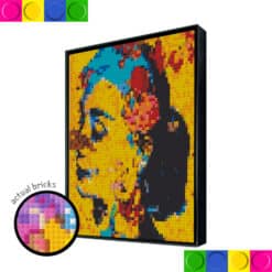 Lady with Yellow Back ground 51.2 x 51.2cm
