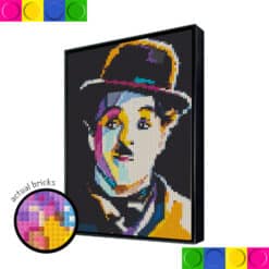 Charlie Chaplin Colorful 2 - 51.2 x 76.8cm