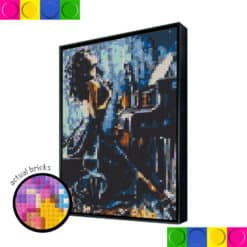 Girl with Piano 51.2 x 76.8cm