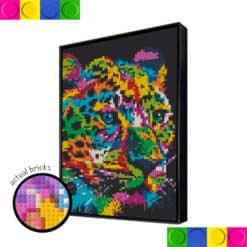 Leopard Head in Colors 51.2 x 76.8cm