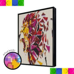 Lion Head White Back 51.2 x 76.8cm