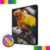 Colorful Parrot on Branch 51.2 x 76.8cm