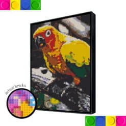 Colorful Parrot on Branch 51.2 x 76.8cm