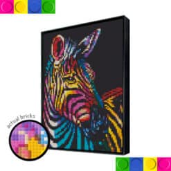 Colorful Zebra 51.2 x 76.8cm
