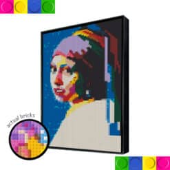 Lady with blue background 51.2 x 76.8cm