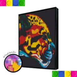 Colorful Leopard Head 76.8 x 76.8cm
