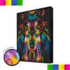 Colorful Fox Head 76.8 x 76.8cm