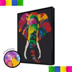 Colorful Elephant Head 76.8 x 76.8cm