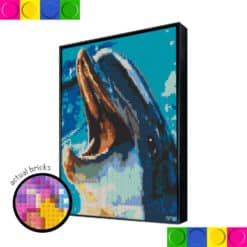 Happy Dolphin Colorful 2 - 76.8cm x 102.4cm