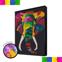Elephant Head Colorful 76.8cm x 102.4cm