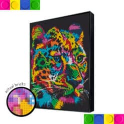Leopard Head Colorful 76.8cm x 102.4cm