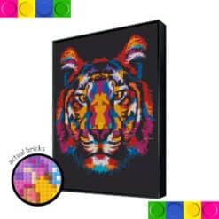 Tiger with Black Background 76.8cm x 102.4cm