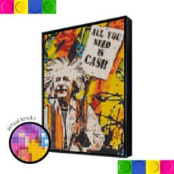 Einstein Needs Cash 76.8cm x 102.4cm