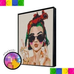 Girl with Sun Glasses Colorful 76.8cm x 102.4cm