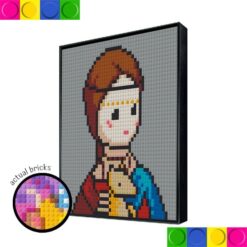 Girl Holding a Mink 40 x 40cm