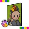 Pixel Boy Flute 40 x 40cm