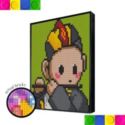 Pixel Boy Flute 40 x 40cm